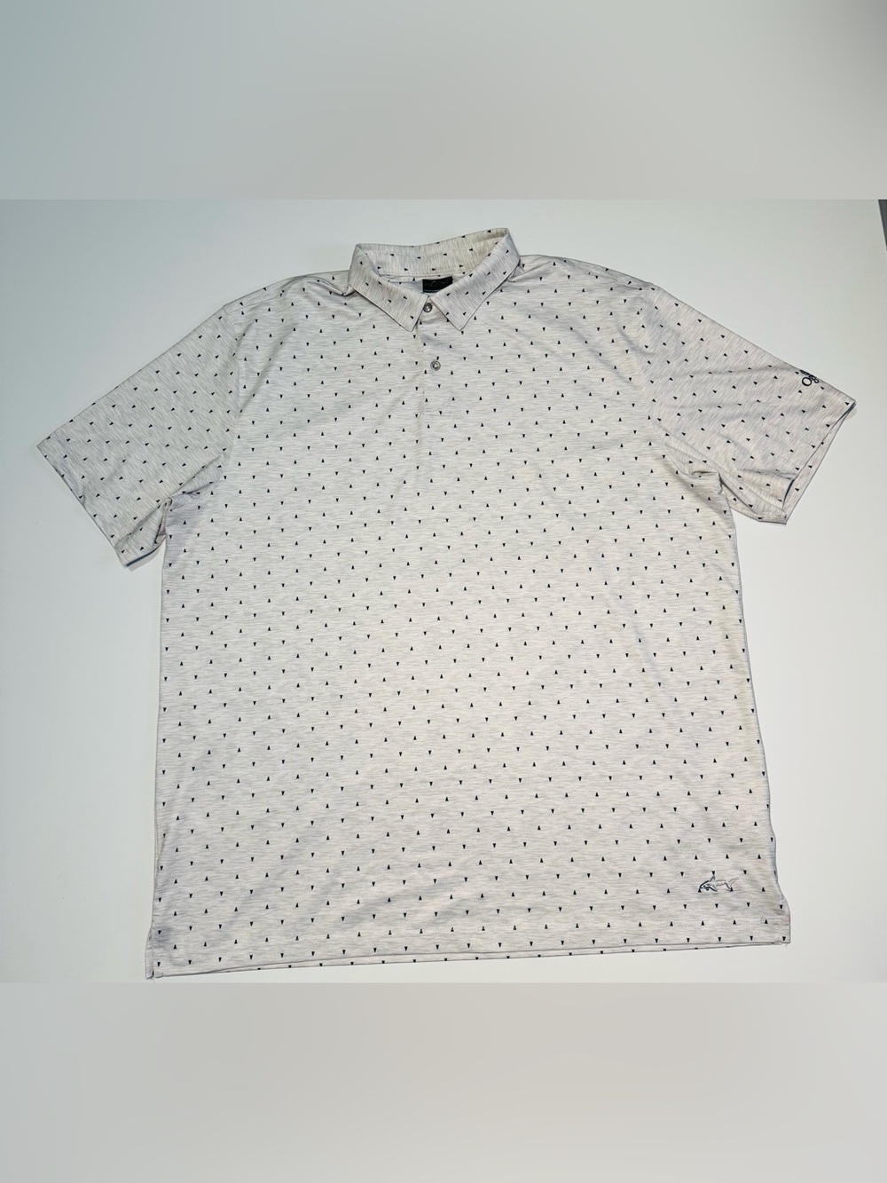 Greg Norman Play Dry Mens 2XL Light Grey With Ogle Bay Logo Golf Polo